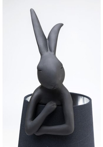 KARE DESIGN Table Lamp Animal Rabbit Matt Black 68cm