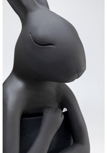 KARE DESIGN Table Lamp Animal Rabbit Matt Black 68cm