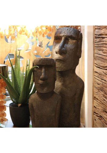 KARE DESIGN Easter Island skulptur - hndlavet stentj, 80 cm