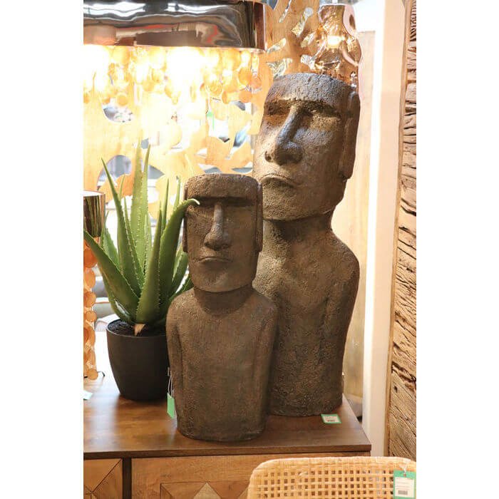 KARE DESIGN Easter Island skulptur - hndlavet stentj, 80 cm