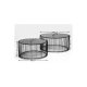 KARE DESIGN Wire sofabord - slv glas/slv stl, rundt (2/st)