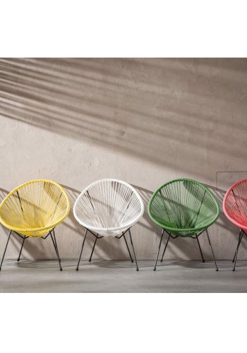 KARE DESIGN Acapulco Black lnestol/havestol - sort polyethylen og stl