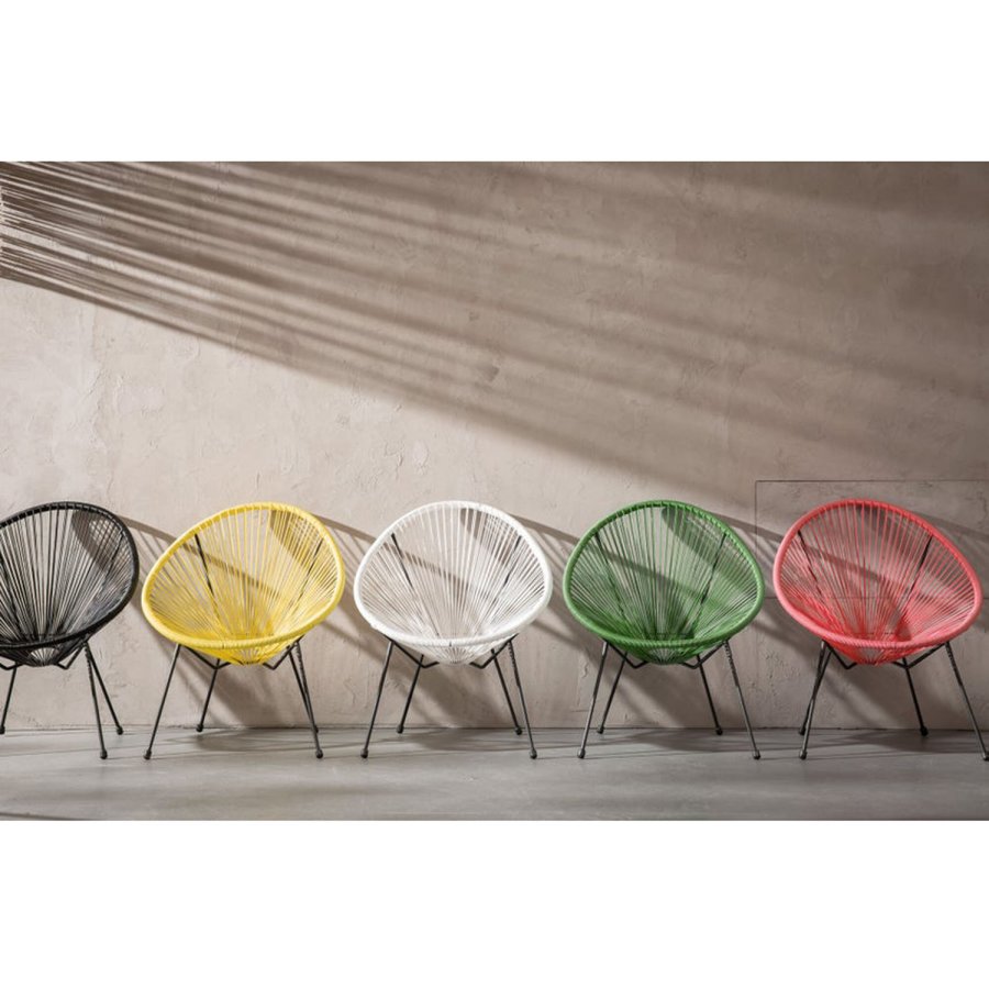 KARE DESIGN Acapulco Black lnestol/havestol - sort polyethylen og stl