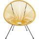 KARE DESIGN Acapulco Yellow lnestol/havestol - gul polyethylen og stl