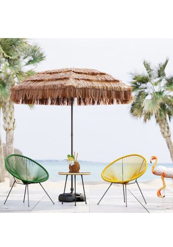 KARE DESIGN Acapulco Yellow lnestol/havestol - gul polyethylen og stl