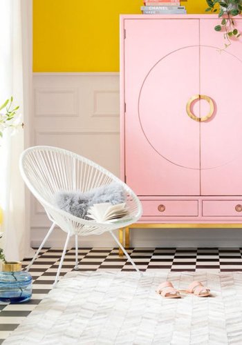 KARE DESIGN Acapulco White lnestol/havestol - hvid polyethylen og stl