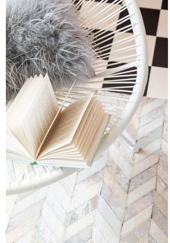 KARE DESIGN Acapulco White lnestol/havestol - hvid polyethylen og stl