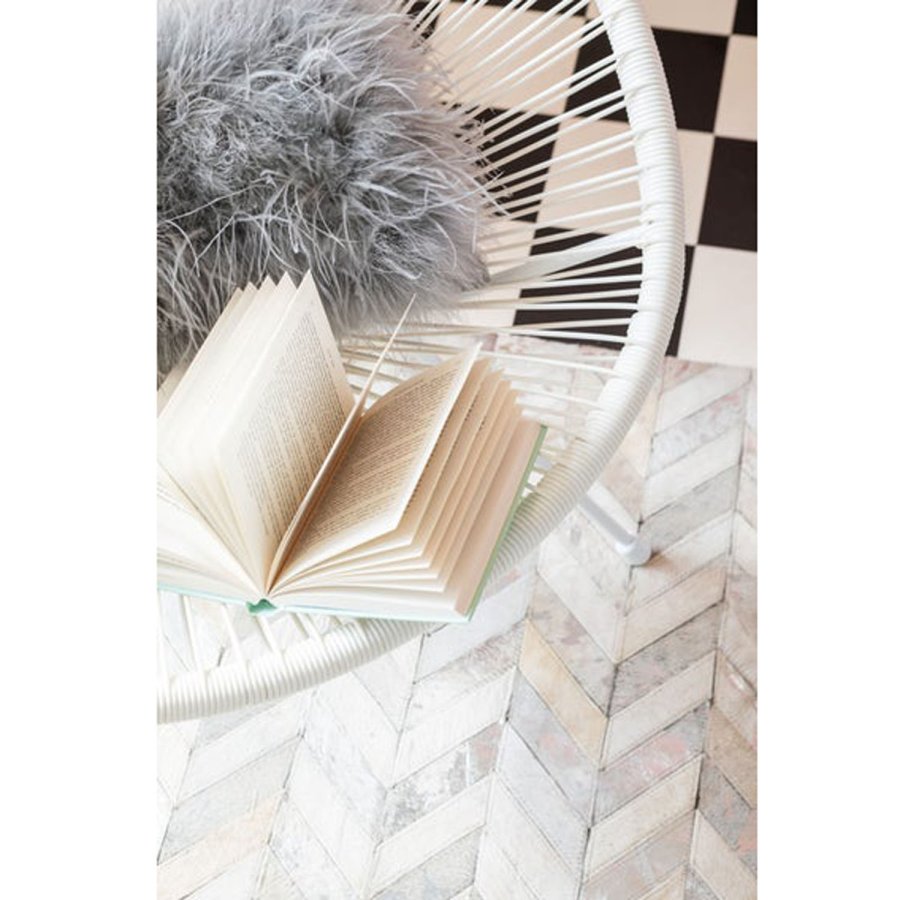 KARE DESIGN Acapulco White lnestol/havestol - hvid polyethylen og stl