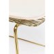 KARE DESIGN Solo spisebordsstol - guldfarvet stl m. hynde af lyst kunstlder 