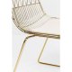 KARE DESIGN Solo spisebordsstol - guldfarvet stl m. hynde af lyst kunstlder 