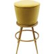 KARE DESIGN Lady Rock barstol - gult stof/PU m. stlben, m. fodsttte, rundt (:48)
