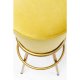 KARE DESIGN Lady Rock barstol - gult stof/PU m. stlben, m. fodsttte, rundt (:48)