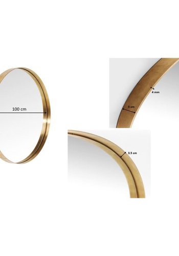 KARE DESIGN Mirror Curve MO Brass 100