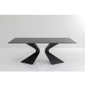 KARE DESIGN Table Gloria Black Ceramic Black 200x100cm