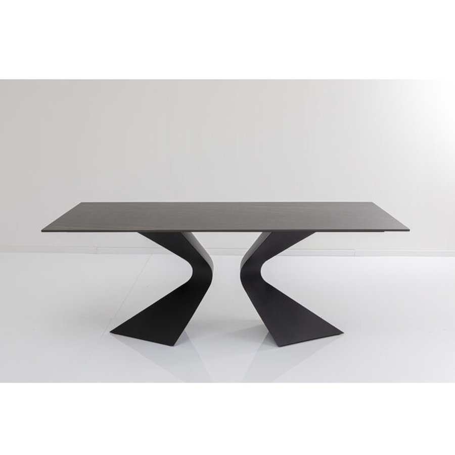 KARE DESIGN Table Gloria Black Ceramic Black 200x100cm