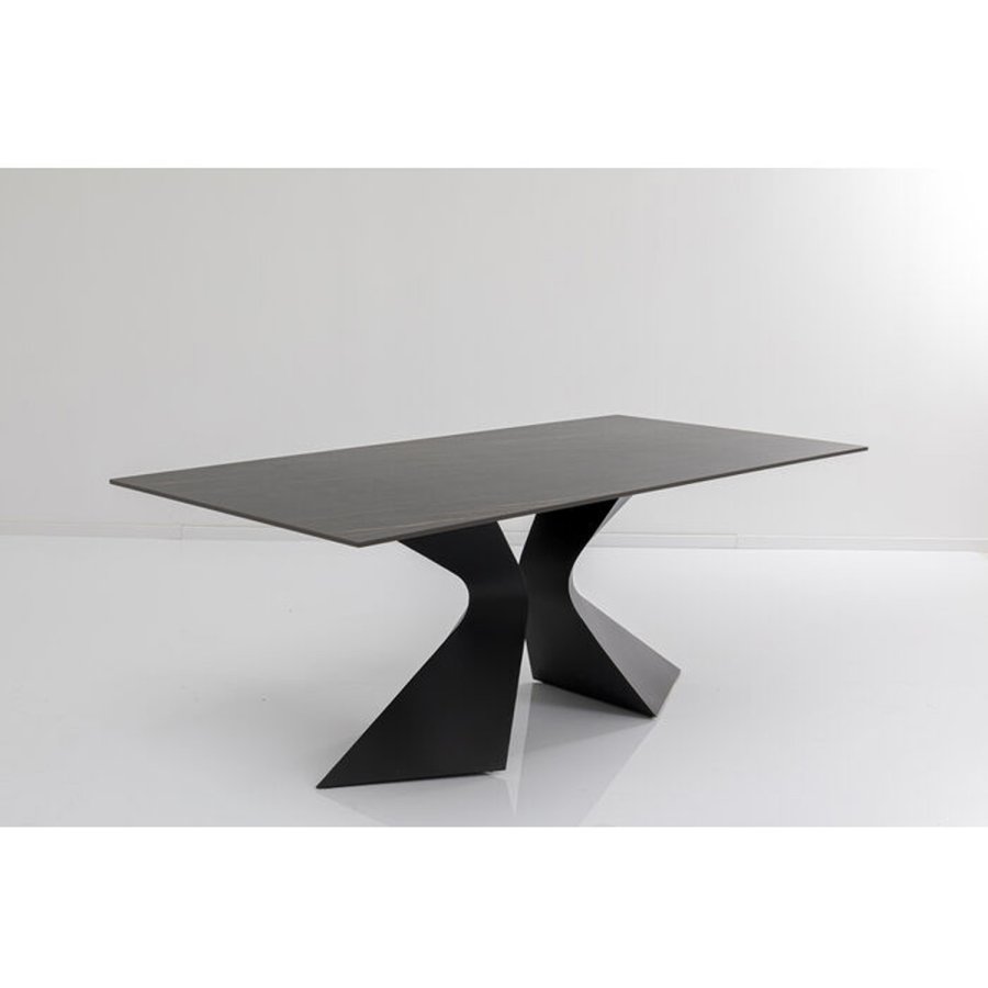KARE DESIGN Table Gloria Black Ceramic Black 200x100cm