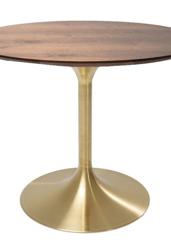 KARE DESIGN Table Invitation Set Walnut Brass 90cm