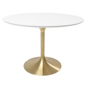 KARE DESIGN Table Invitation Set White Brass 120cm