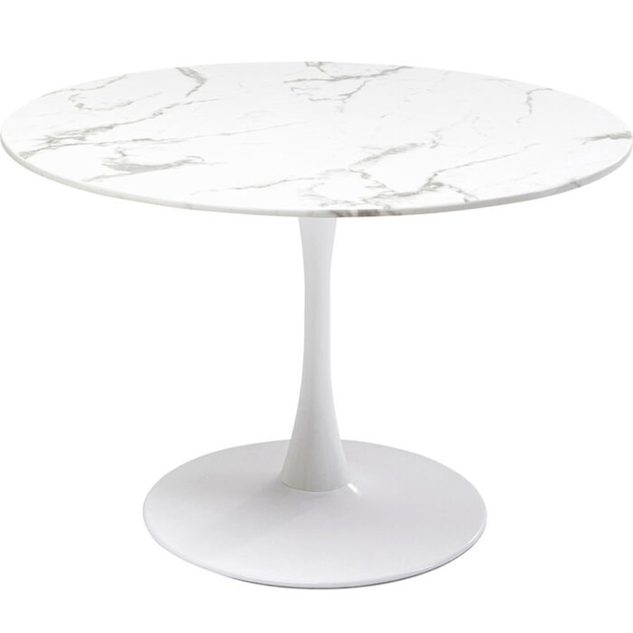 KARE DESIGN Table Veneto Marble White 110cm