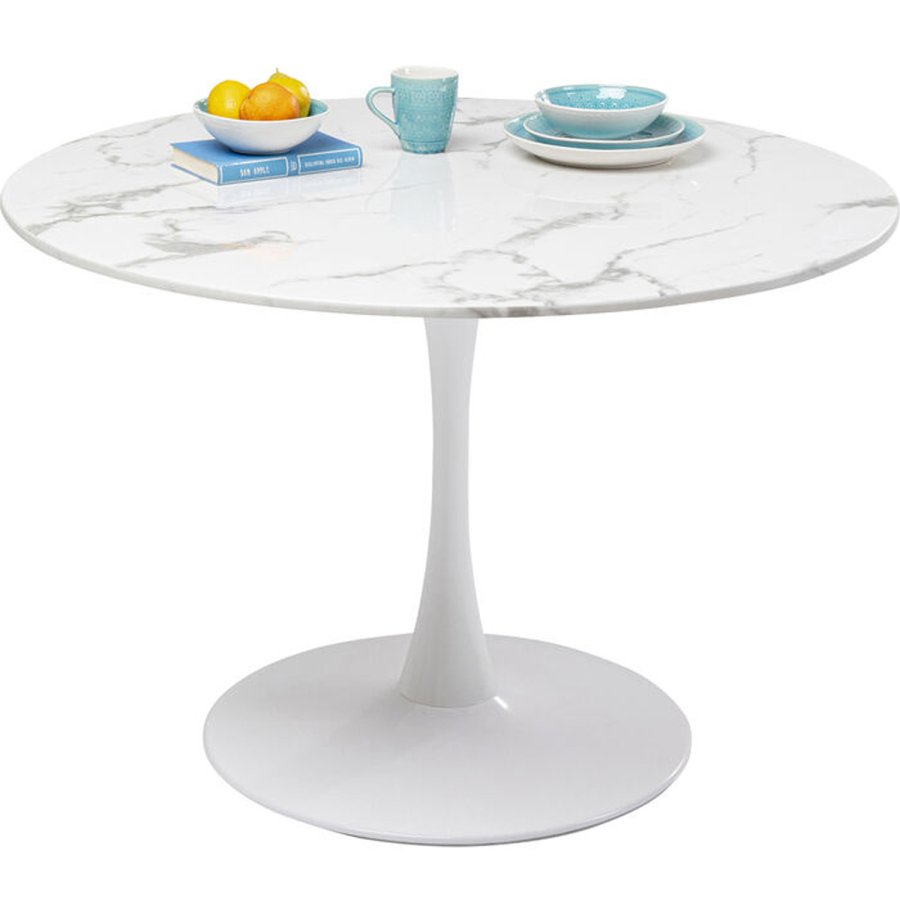 KARE DESIGN Table Veneto Marble White 110cm