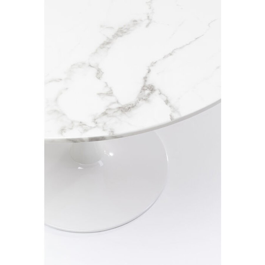 KARE DESIGN Table Veneto Marble White 110cm