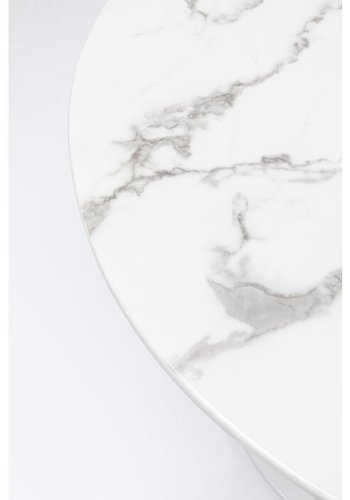 KARE DESIGN Table Veneto Marble White 110cm