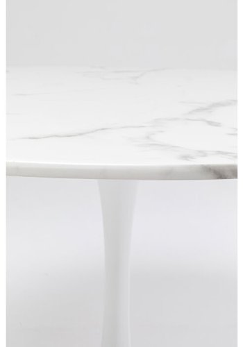 KARE DESIGN Table Veneto Marble White 110cm