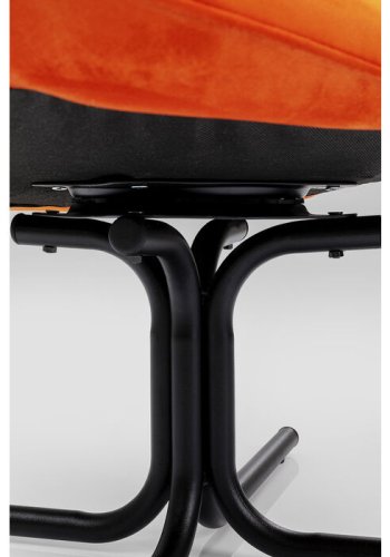 KARE DESIGN Oscar Velvet Orange drejestol, m. armln - orange fljl polyester og stl