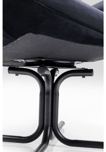 KARE DESIGN Oscar Velvet Black drejestol, m. armln - sort fljl polyester og stl