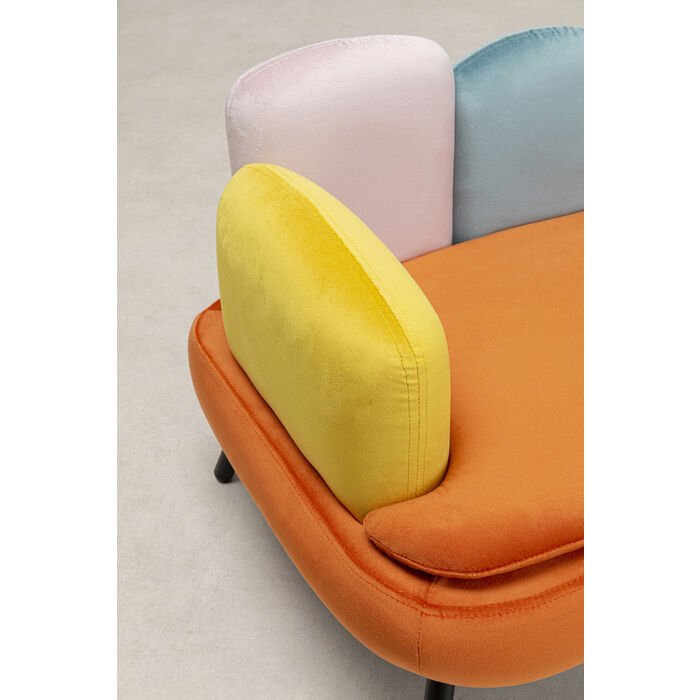 KARE DESIGN Diva Orange kat/hund seng - orange og multifarvet fljl polyester og stl