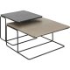 KARE DESIGN Diego sofabord - messing/bronze aluminium og stl (st af 2)