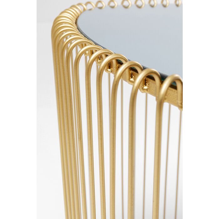 KARE DESIGN Wire Triangle Gold sidebord, trekantet - spejlglas og guld stl (st af 2)