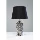 KARE DESIGN Bordlampe i velour og slv, Rose Multi