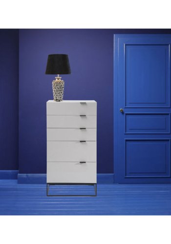 KARE DESIGN Bordlampe i velour og slv, Rose Multi