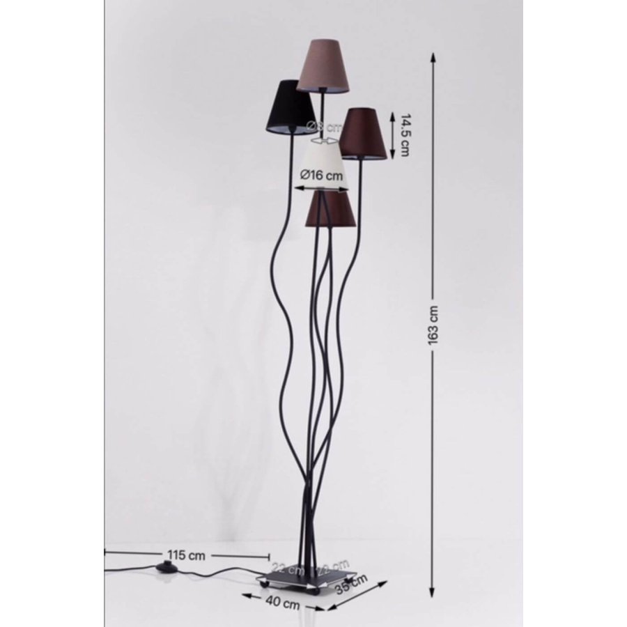 KARE DESIGN Gulvlampe, Flexible Mokka Cinque