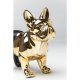 KARE DESIGN Bulldog sparebsse - guld og sort stentj
