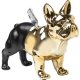 KARE DESIGN Bulldog sparebsse - guld og sort stentj