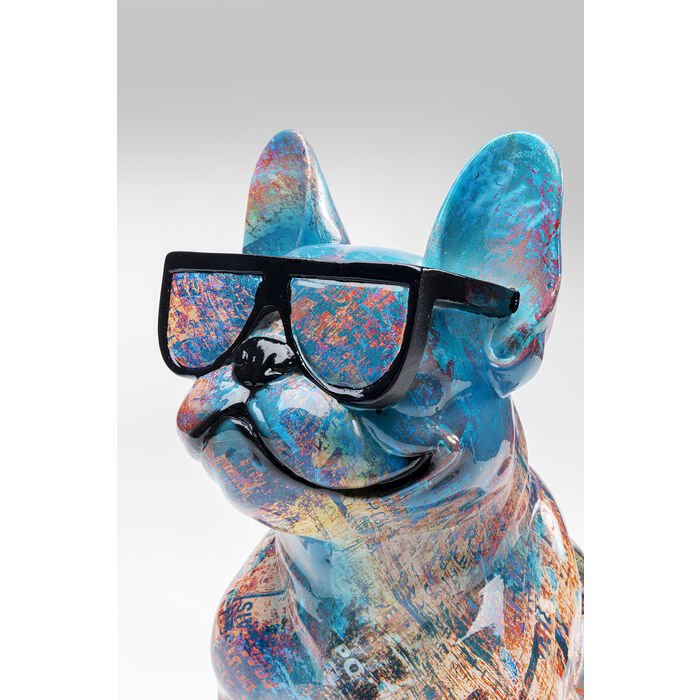 KARE DESIGN Hund med solbriller figur - multifarvet polyresin