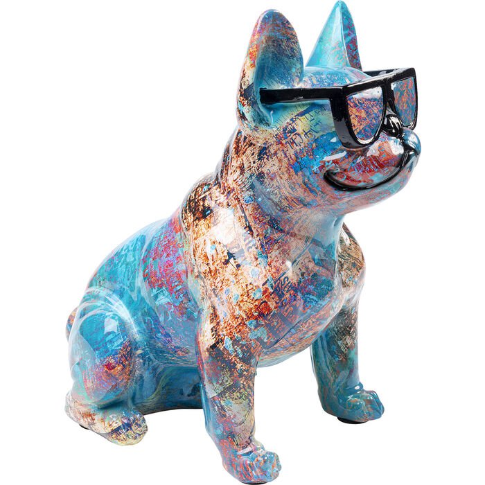 KARE DESIGN Hund med solbriller figur - multifarvet polyresin