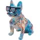 KARE DESIGN Hund med solbriller figur - multifarvet polyresin