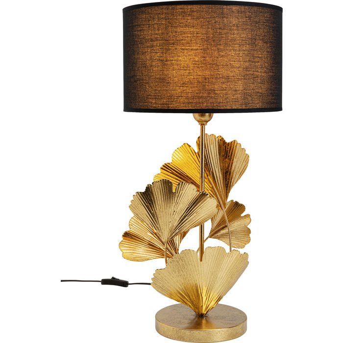KARE DESIGN Flores bordlampe - bomuld og guld stl
