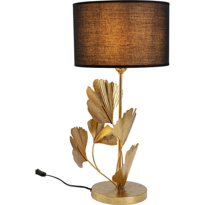 KARE DESIGN Flores bordlampe - bomuld og guld stl