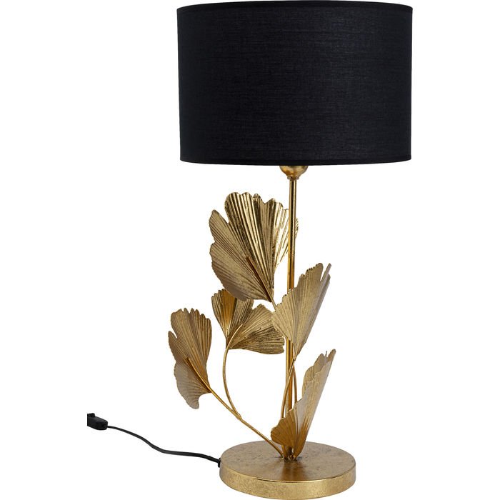 KARE DESIGN Flores bordlampe - bomuld og guld stl