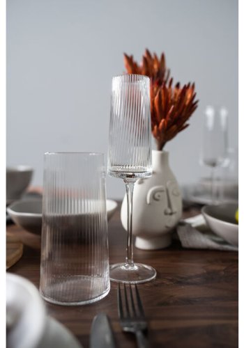 KARE DESIGN Riffle champagneglas, m. riller - klar glas (H:25)