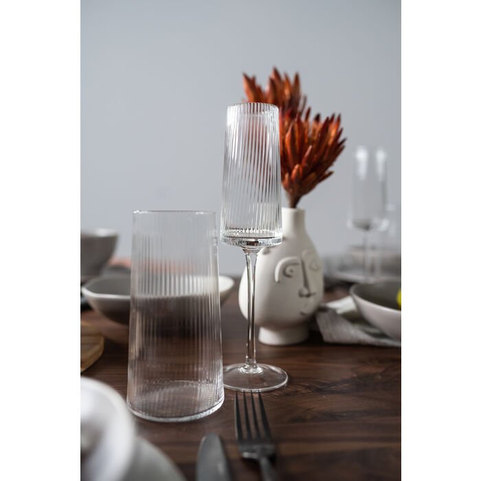 KARE DESIGN Riffle champagneglas, m. riller - klar glas (H:25)