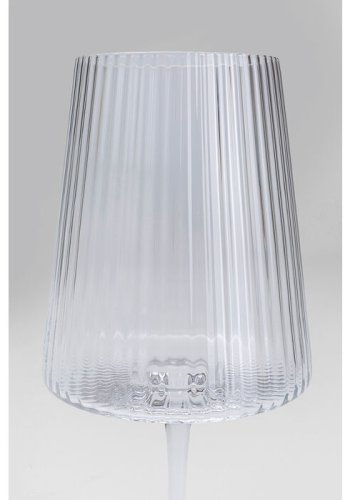 KARE DESIGN Riffle rdvinglas, m. riller - klar glas (H:25)