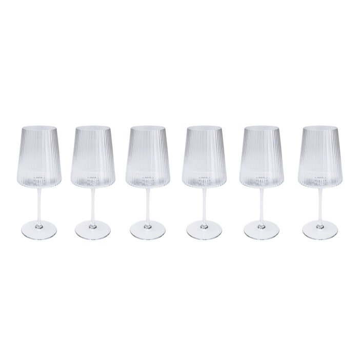 KARE DESIGN Riffle rdvinglas, m. riller - klar glas (H:25)