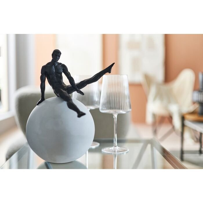 KARE DESIGN Riffle rdvinglas, m. riller - klar glas (H:25)