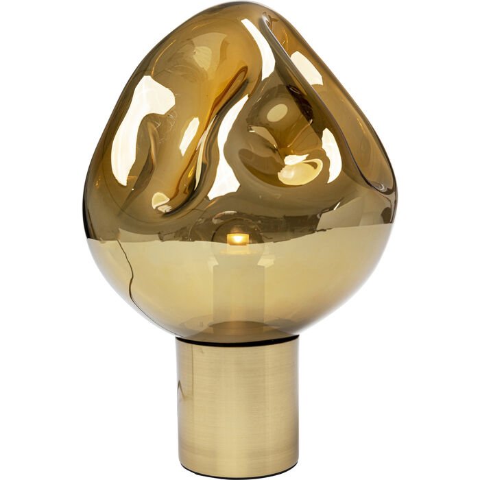 KARE DESIGN Dough bordlampe, rund - guld glas og messing stl (H:38)