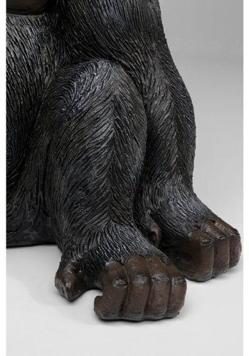 KARE DESIGN Sitting Monkey Gorilla toiletpapirholder - brun/sort polyresin (H:51)
